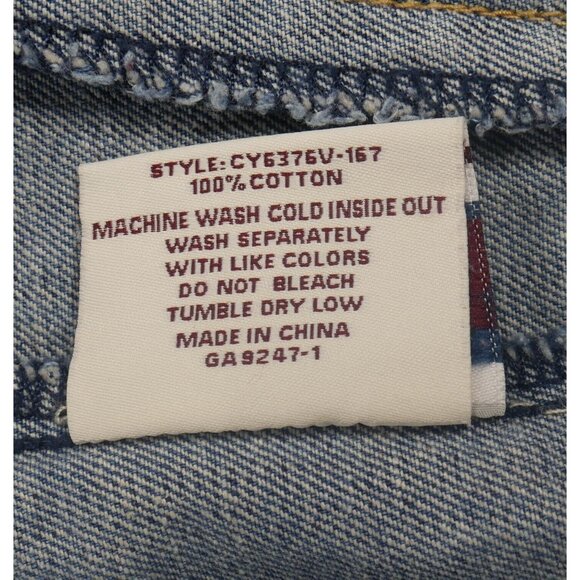 Trucker Denim Punk Vest Distressed w Chains ChiQle Denim Architect Womens Medium - Picture 9 of 9